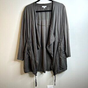 Carolina belle green waterfall‎ drawstring jacket size 1X